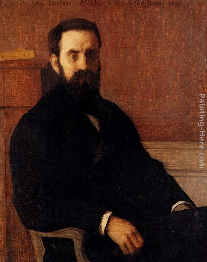 Edmond Francois Aman-Jean Portrait Of Dr. Michaux